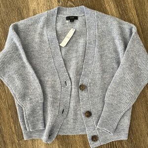 NWT J. Crew Light Blue Button Down Cardigan Sz Small